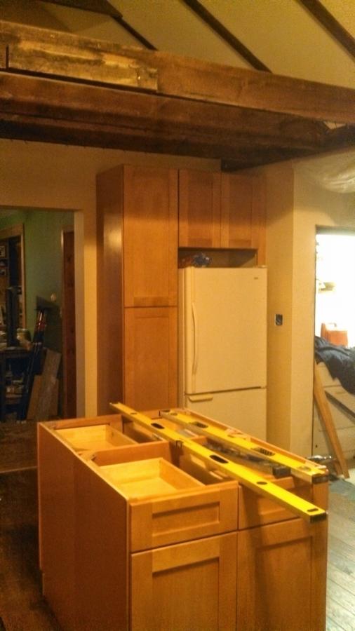 Kitchen under construction