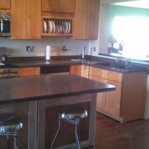 Kitchen being drywalled